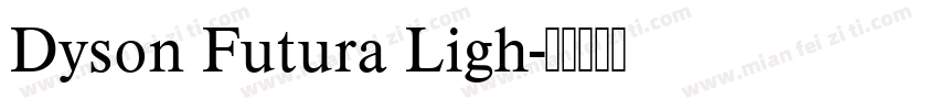 Dyson Futura Ligh字体转换